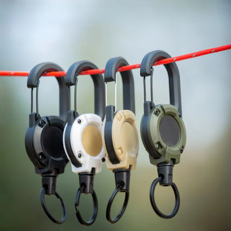 Conventional Reel - Mousqueton rétractable robuste avec cordon en