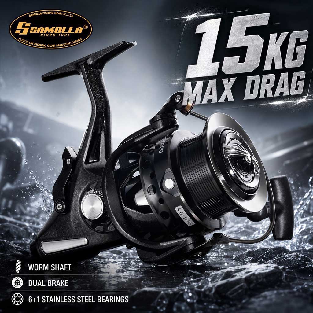 Surf Reel - Moulinet Spinning SAMOLLA à Double Frein