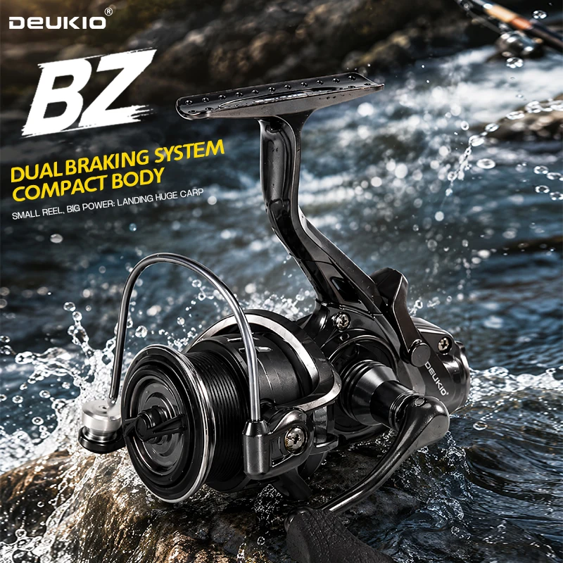Trolling Reel - Moulinet spinning compact DEUKIO, double frein,